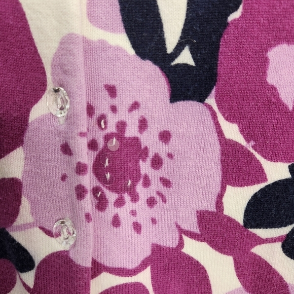 Charter Club Women's P/XL Button Up Cardigan Sweater Shades of Purple - Picture 4 of 11